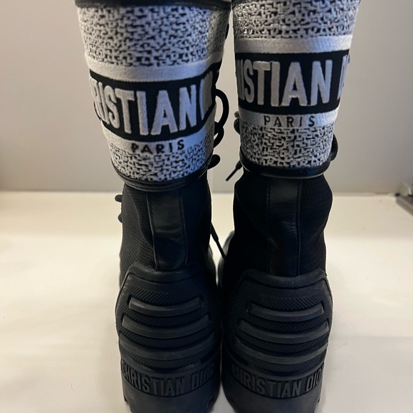 Dior Black and White Combat Boots - Picture 5 of 8